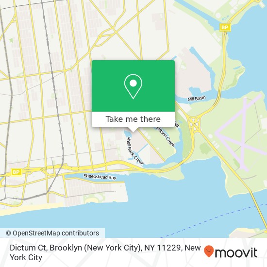 Mapa de Dictum Ct, Brooklyn (New York City), NY 11229