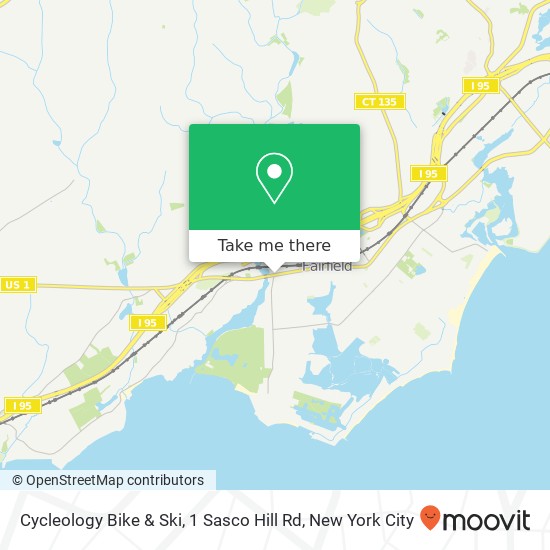 Cycleology Bike & Ski, 1 Sasco Hill Rd map