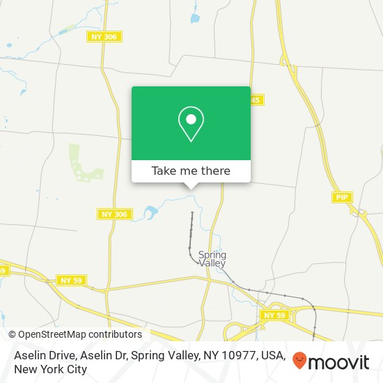 Mapa de Aselin Drive, Aselin Dr, Spring Valley, NY 10977, USA