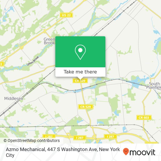 Mapa de Azmo Mechanical, 447 S Washington Ave