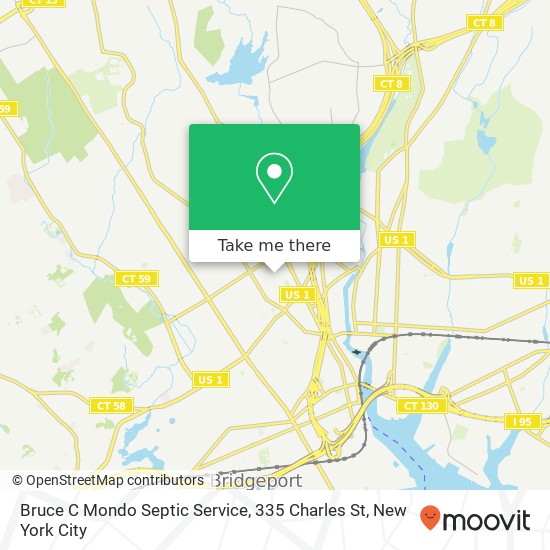 Bruce C Mondo Septic Service, 335 Charles St map