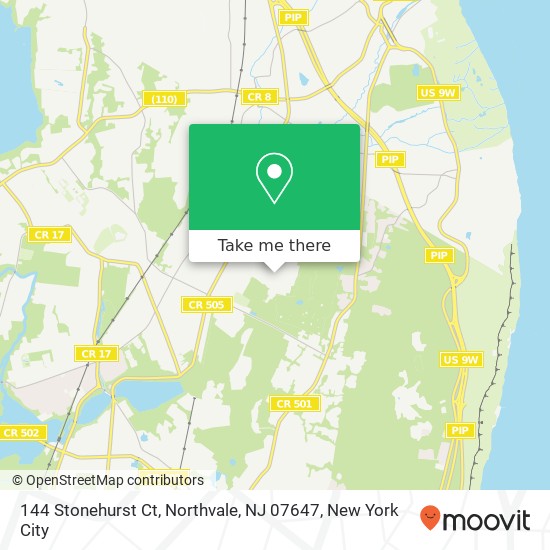 Mapa de 144 Stonehurst Ct, Northvale, NJ 07647