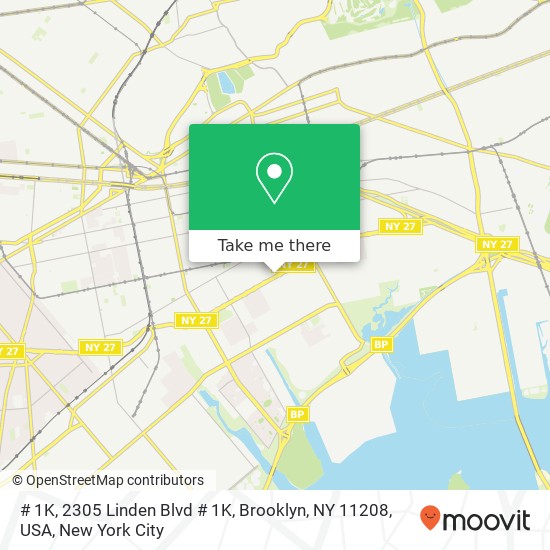 Mapa de # 1K, 2305 Linden Blvd # 1K, Brooklyn, NY 11208, USA