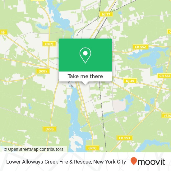 Lower Alloways Creek Fire & Rescue map