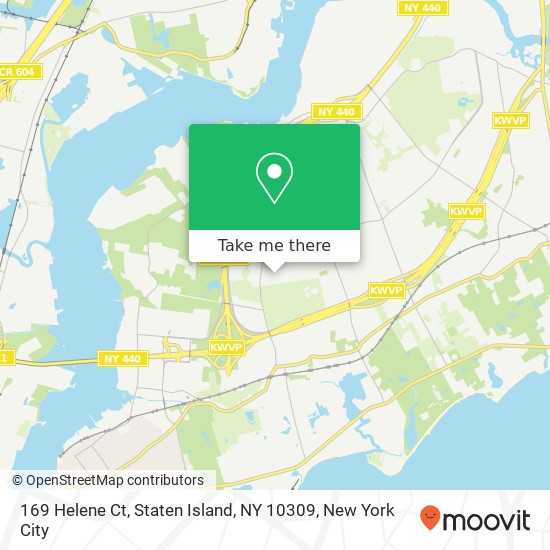 Mapa de 169 Helene Ct, Staten Island, NY 10309