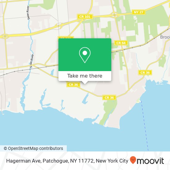 Mapa de Hagerman Ave, Patchogue, NY 11772