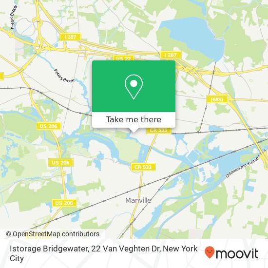 Istorage Bridgewater, 22 Van Veghten Dr map