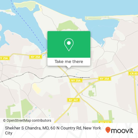 Mapa de Shekher S Chandra, MD, 60 N Country Rd