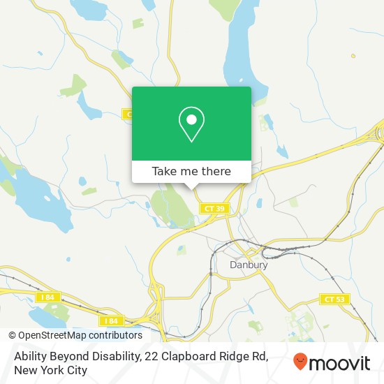 Ability Beyond Disability, 22 Clapboard Ridge Rd map