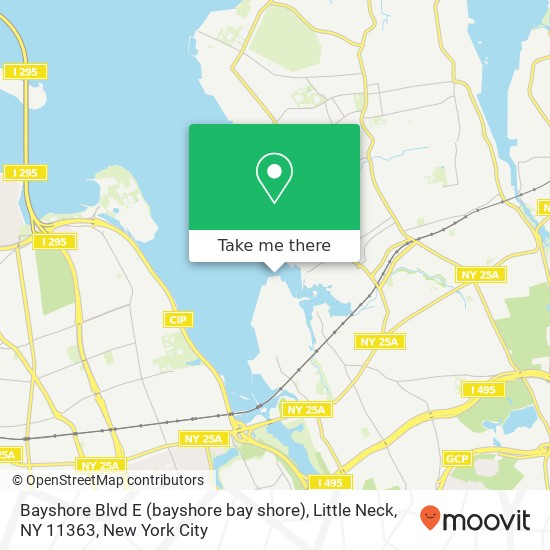 Mapa de Bayshore Blvd E (bayshore bay shore), Little Neck, NY 11363