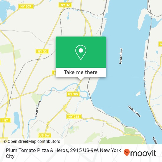 Mapa de Plum Tomato Pizza & Heros, 2915 US-9W