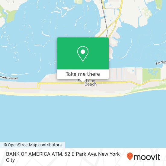 Mapa de BANK OF AMERICA ATM, 52 E Park Ave