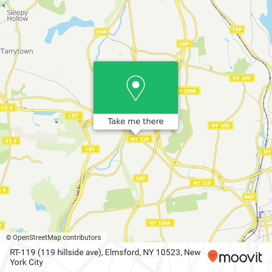 Mapa de RT-119 (119 hillside ave), Elmsford, NY 10523
