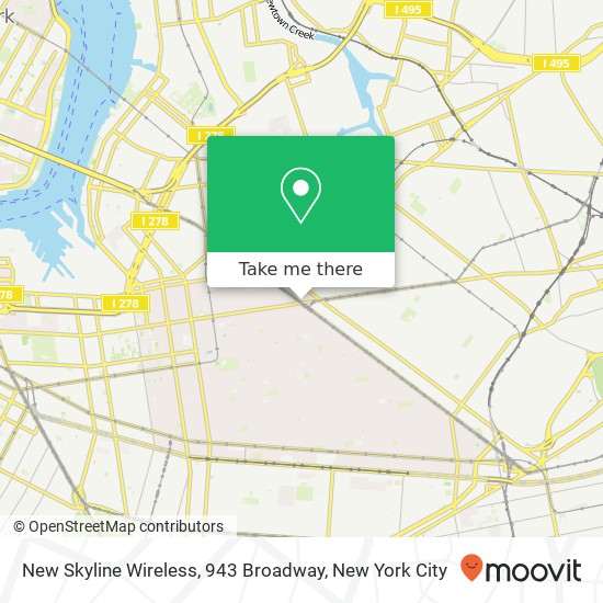 Mapa de New Skyline Wireless, 943 Broadway