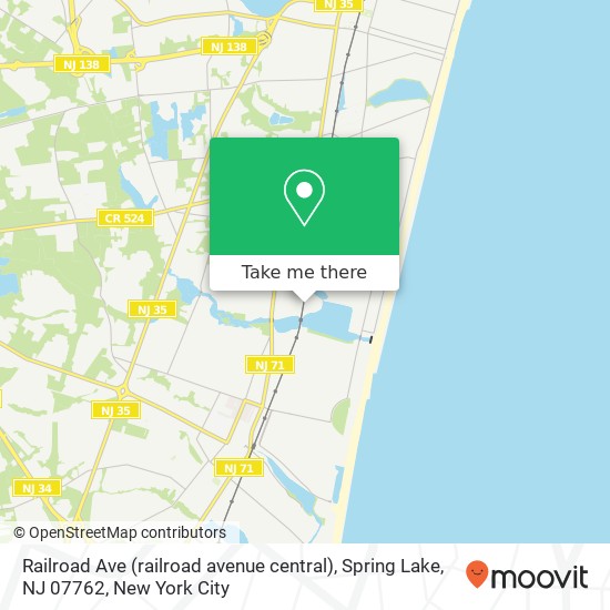 Railroad Ave (railroad avenue central), Spring Lake, NJ 07762 map