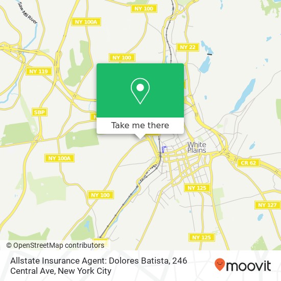 Mapa de Allstate Insurance Agent: Dolores Batista, 246 Central Ave