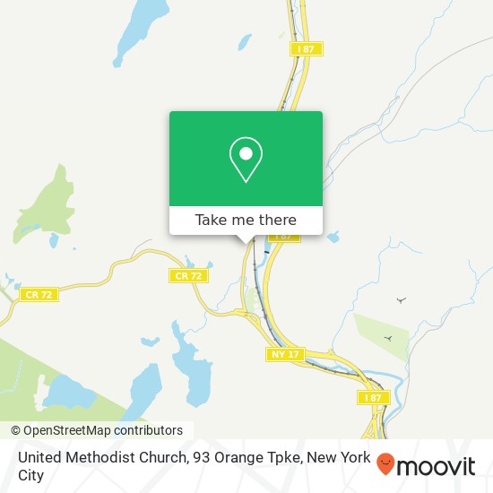 United Methodist Church, 93 Orange Tpke map