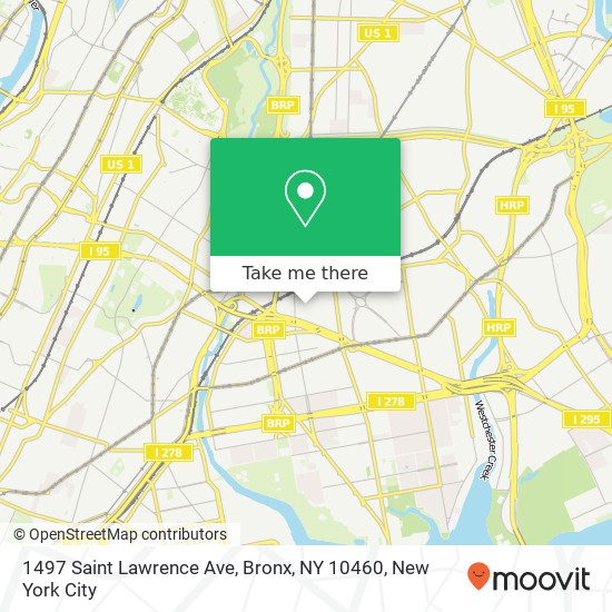 Mapa de 1497 Saint Lawrence Ave, Bronx, NY 10460