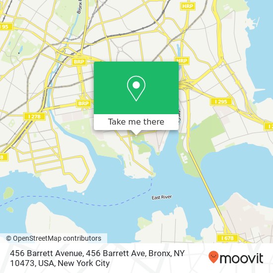 456 Barrett Avenue, 456 Barrett Ave, Bronx, NY 10473, USA map