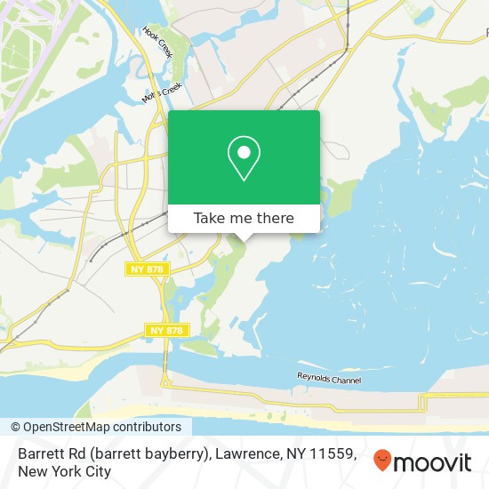 Mapa de Barrett Rd (barrett bayberry), Lawrence, NY 11559