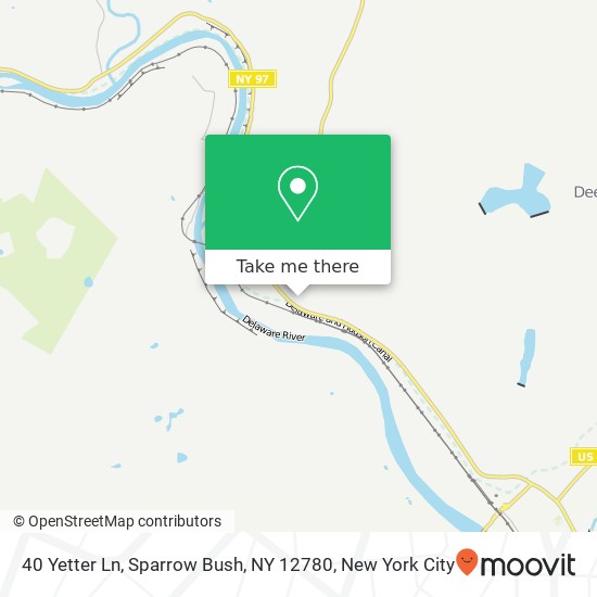 Mapa de 40 Yetter Ln, Sparrow Bush, NY 12780