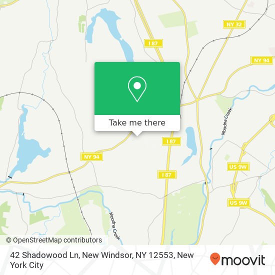Mapa de 42 Shadowood Ln, New Windsor, NY 12553