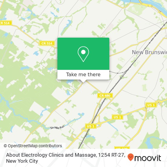 About Electrology Clinics and Massage, 1254 RT-27 map