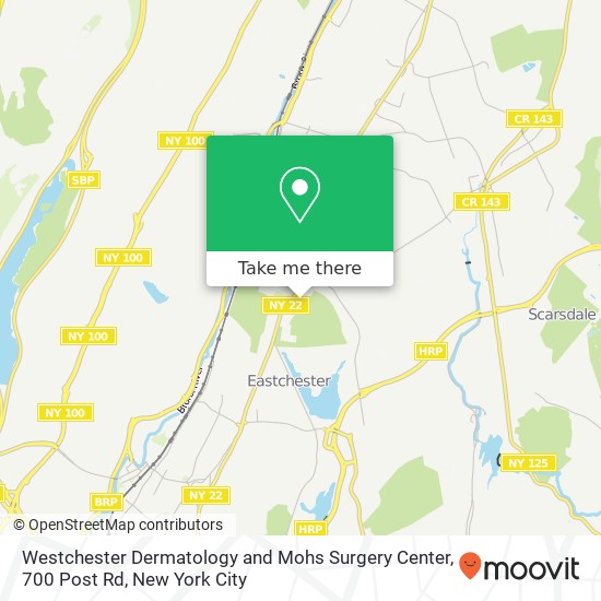 Westchester Dermatology and Mohs Surgery Center, 700 Post Rd map