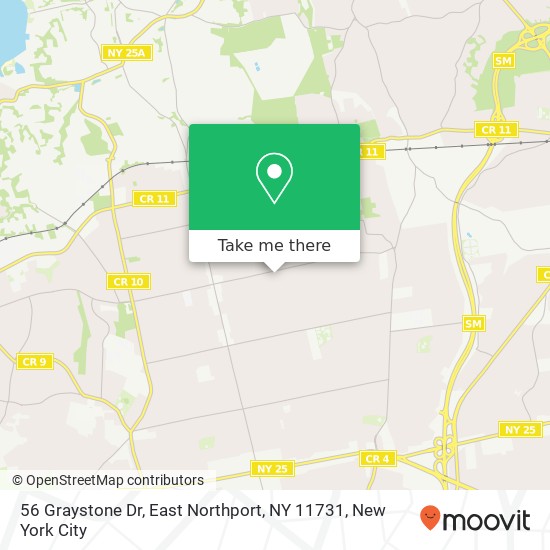 Mapa de 56 Graystone Dr, East Northport, NY 11731