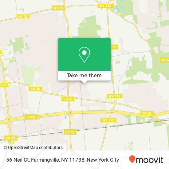 56 Neil Ct, Farmingville, NY 11738 map