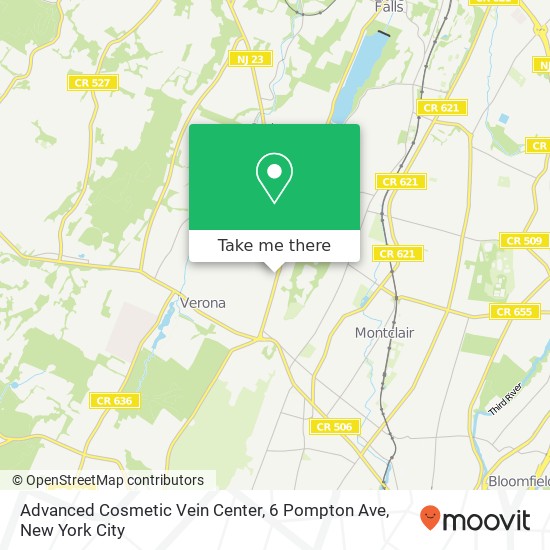 Advanced Cosmetic Vein Center, 6 Pompton Ave map