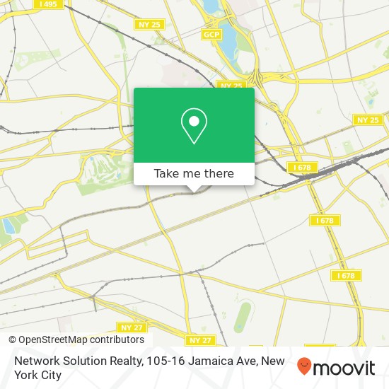 Mapa de Network Solution Realty, 105-16 Jamaica Ave
