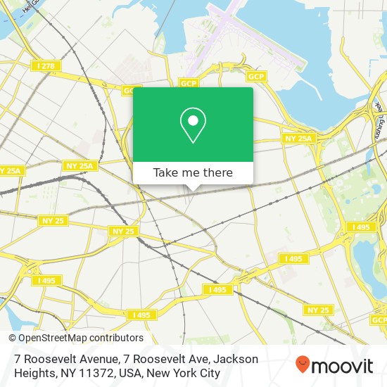 7 Roosevelt Avenue, 7 Roosevelt Ave, Jackson Heights, NY 11372, USA map