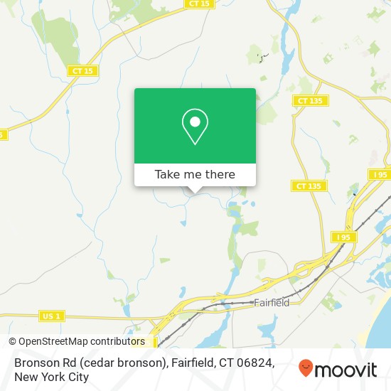 Mapa de Bronson Rd (cedar bronson), Fairfield, CT 06824