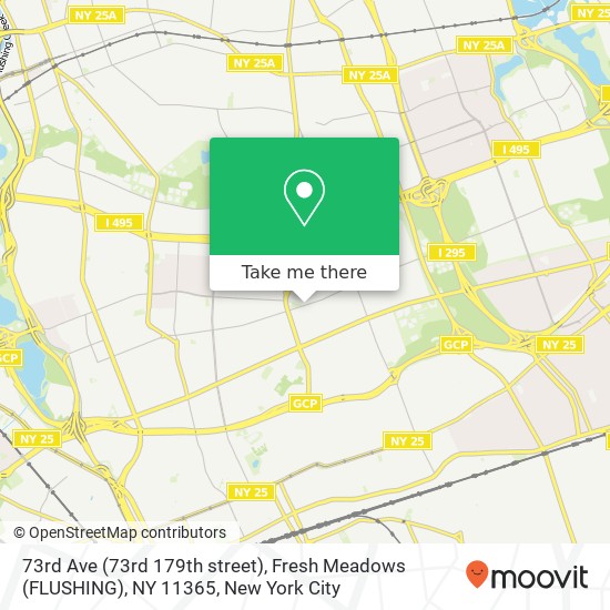 73rd Ave (73rd 179th street), Fresh Meadows (FLUSHING), NY 11365 map