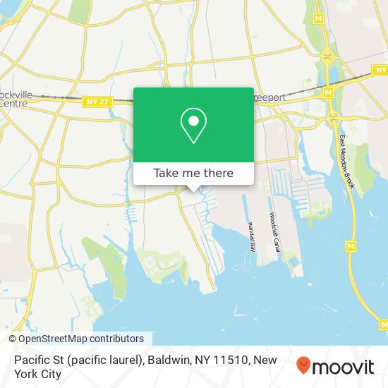 Mapa de Pacific St (pacific laurel), Baldwin, NY 11510