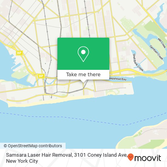 Mapa de Samsara Laser Hair Removal, 3101 Coney Island Ave