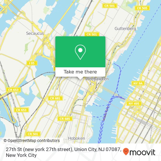 27th St (new york 27th street), Union City, NJ 07087 map