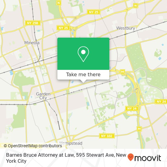 Barnes Bruce Attorney at Law, 595 Stewart Ave map