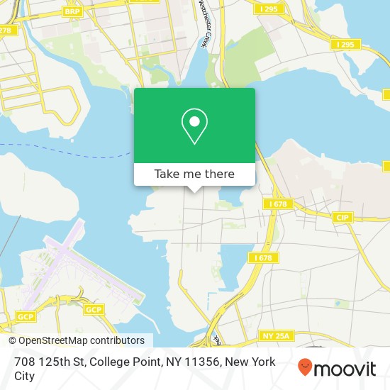 Mapa de 708 125th St, College Point, NY 11356