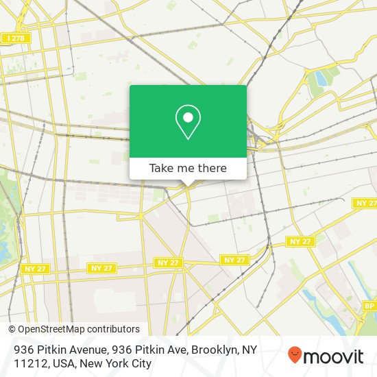 936 Pitkin Avenue, 936 Pitkin Ave, Brooklyn, NY 11212, USA map