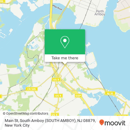 Mapa de Main St, South Amboy (SOUTH AMBOY), NJ 08879