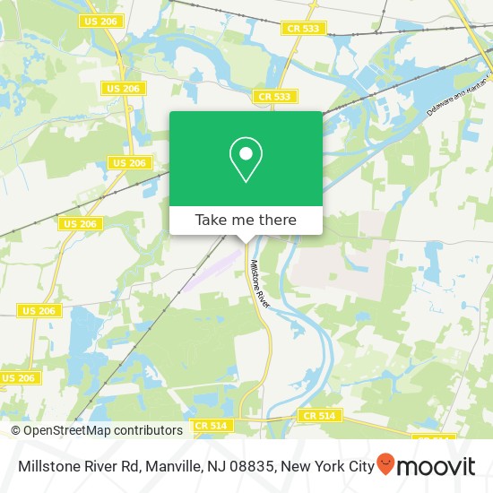 Millstone River Rd, Manville, NJ 08835 map