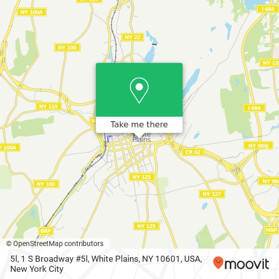 Mapa de 5l, 1 S Broadway #5l, White Plains, NY 10601, USA