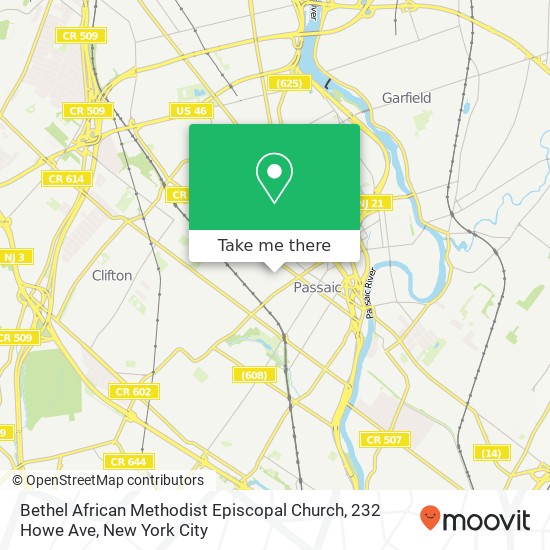 Bethel African Methodist Episcopal Church, 232 Howe Ave map
