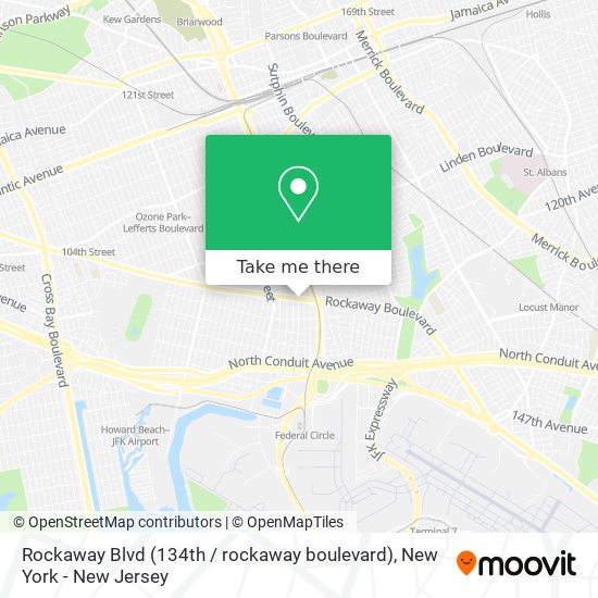 Mapa de Rockaway Blvd (134th / rockaway boulevard)