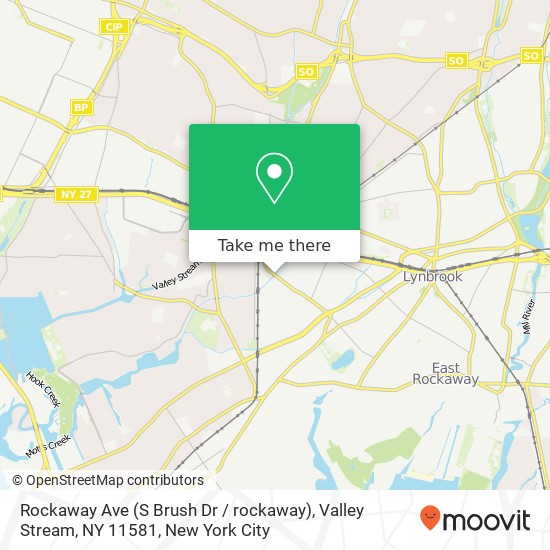 Rockaway Ave (S Brush Dr / rockaway), Valley Stream, NY 11581 map