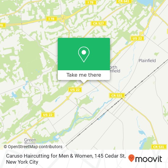 Mapa de Caruso Haircutting for Men & Women, 145 Cedar St