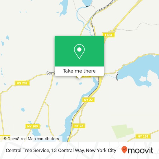 Mapa de Central Tree Service, 13 Central Way