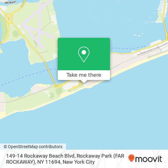 Mapa de 149-14 Rockaway Beach Blvd, Rockaway Park (FAR ROCKAWAY), NY 11694